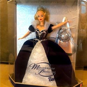 Millennium Princess Barbie with ornament and stand